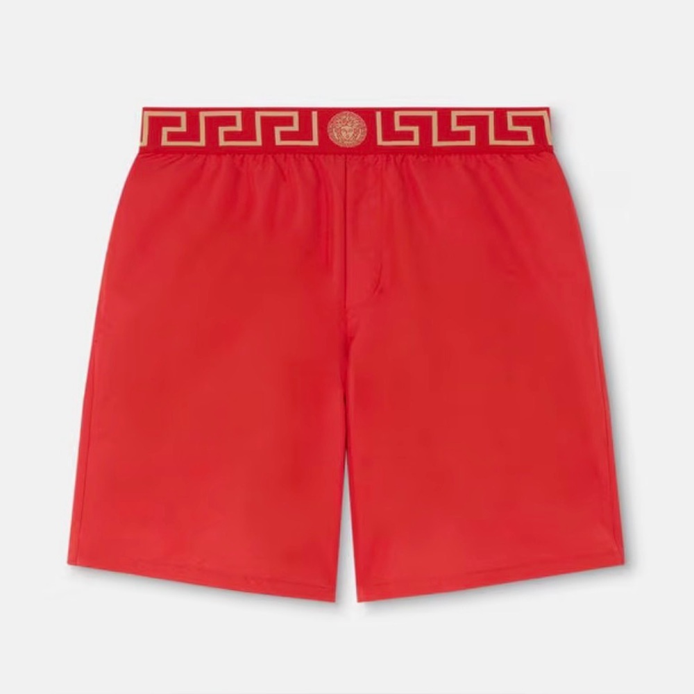 Versace Greca Border Mid Length Swim Trunk